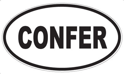 CONFER - Oval Magnet