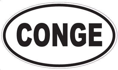 CONGE - Oval Sticker
