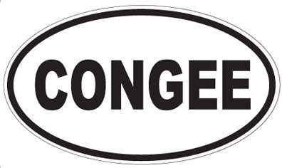 CONGEE - Oval Sticker