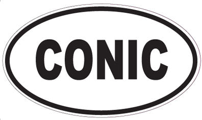 CONIC - Oval Sticker