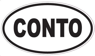 CONTO - Oval Sticker