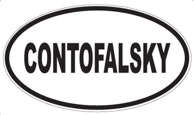 CONTOFALSKY - Oval Magnet