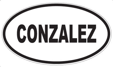 CONZALEZ - Oval Magnet