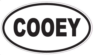 COOEY - Oval Sticker