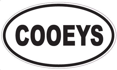 COOEYS - Oval Sticker