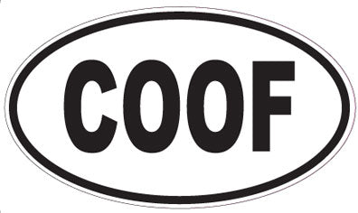 COOF - Oval Sticker