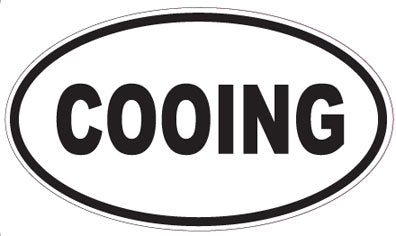 COOING - Oval Sticker