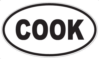 COOK - Oval Magnet