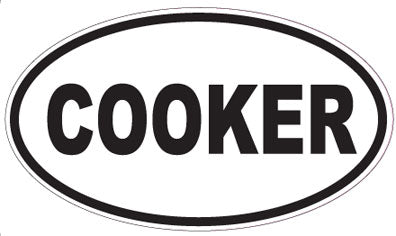 COOKER - Oval Sticker
