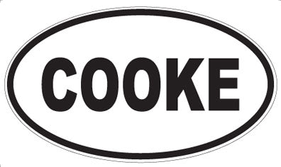 COOKE - Oval Magnet