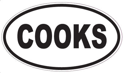 COOKS - Oval Magnet