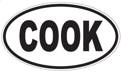 COOK - Oval Sticker