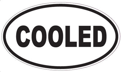 COOLED - Oval Sticker