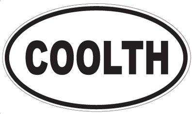 COOLTH - Oval Sticker
