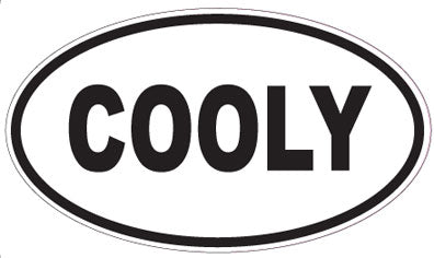 COOLY - Oval Sticker