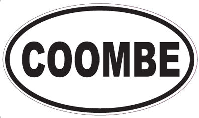 COOMBE - Oval Sticker