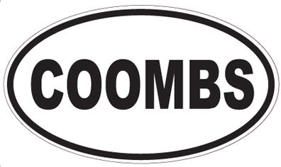 COOMBS - Oval Sticker