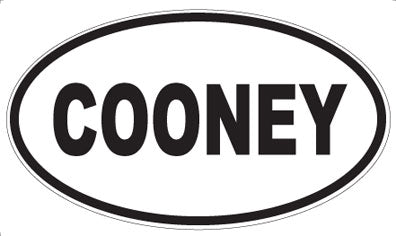 COONEY - Oval Magnet