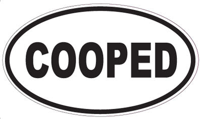 COOPED - Oval Sticker