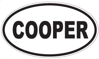 COOPER - Oval Sticker