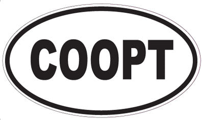 COOPT - Oval Sticker