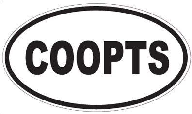 COOPTS - Oval Sticker