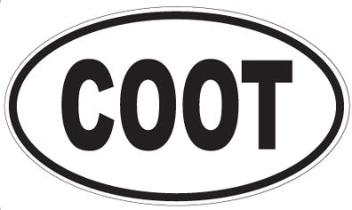 COOT - Oval Sticker