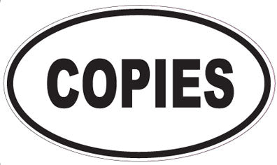 COPIES - Oval Sticker