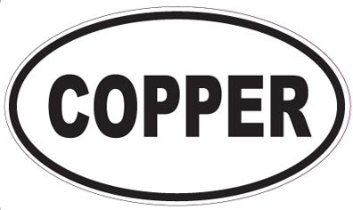 COPPER - Oval Sticker