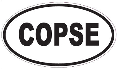 COPSE - Oval Sticker