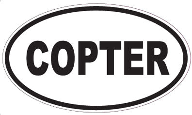 COPTER - Oval Sticker