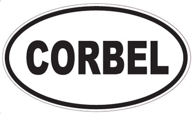 CORBEL - Oval Sticker