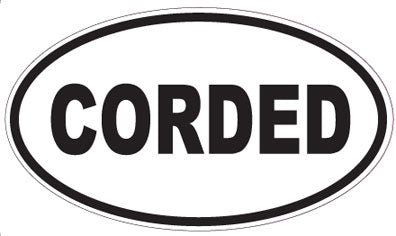 CORDED - Oval Sticker