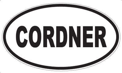 CORDNER - Oval Sticker