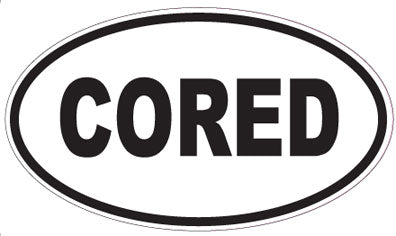 CORED - Oval Sticker