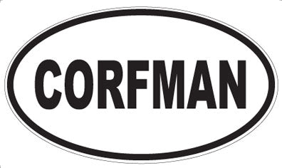 CORFMAN - Oval Magnet