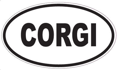 CORGI - Oval Sticker