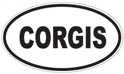 CORGIS - Oval Sticker