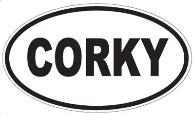 CORKY - Oval Sticker