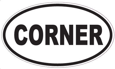 CORNER - Oval Sticker