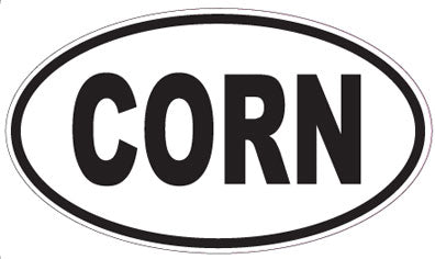 CORN - Oval Sticker
