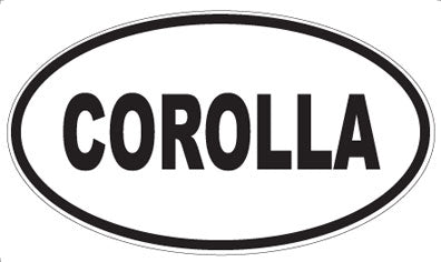 COROLLA - Oval Sticker
