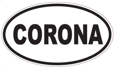 CORONA - Oval Sticker