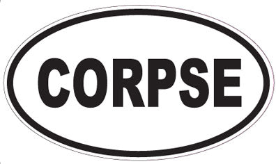 CORPSE - Oval Sticker