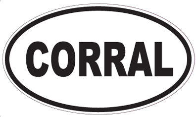CORRAL - Oval Sticker