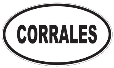 CORRALES - Oval Sticker