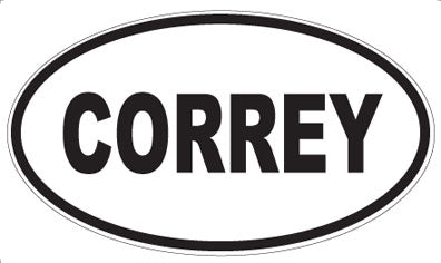 CORREY - Oval Sticker
