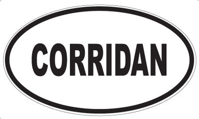 CORRIDAN - Oval Sticker