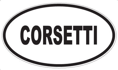 CORSETTI - Oval Sticker