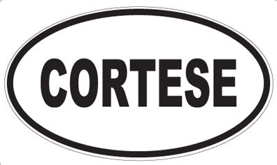 CORTESE - Oval Sticker